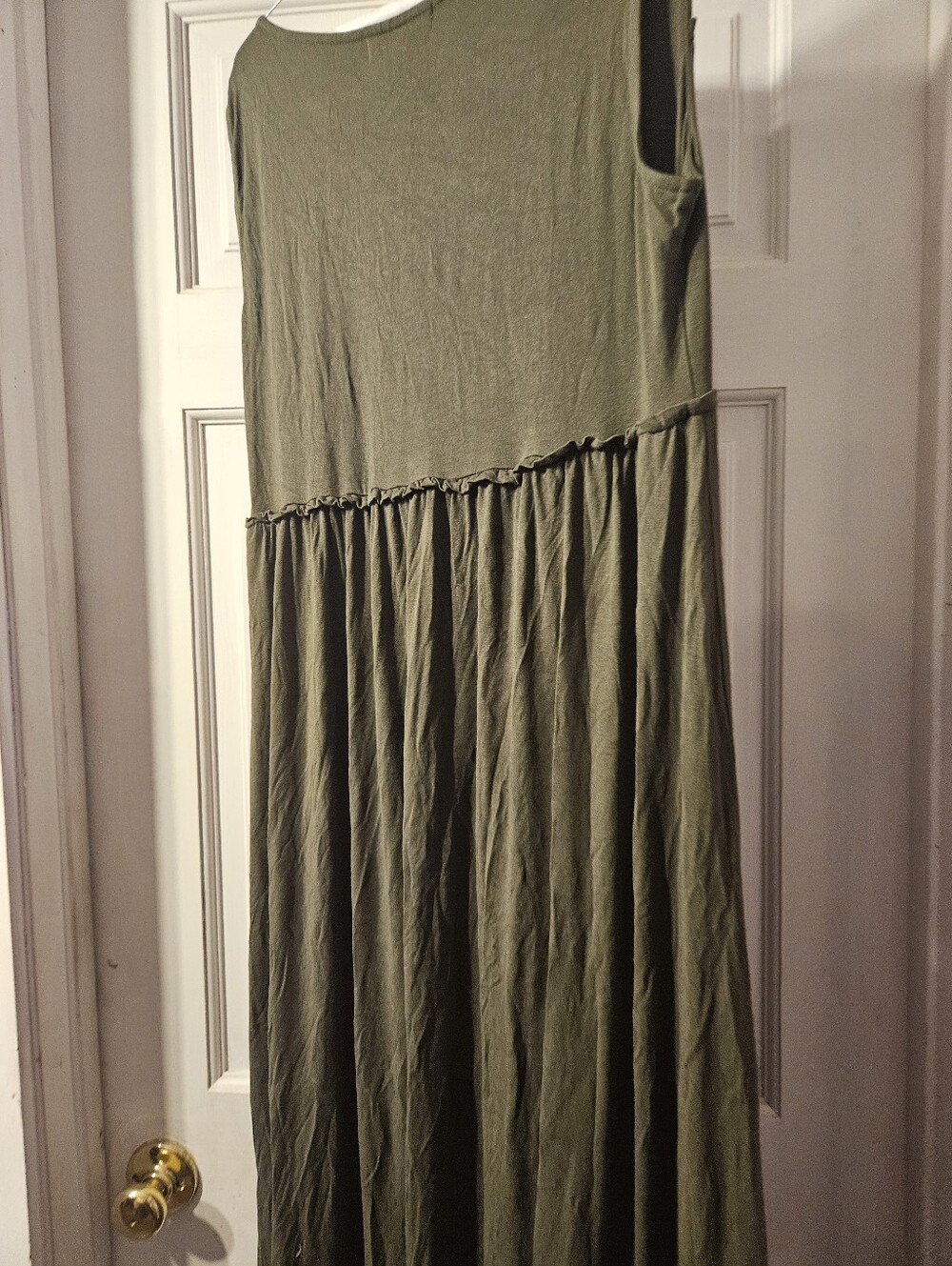 Coldwater Creek Olive Green Sleeveless Maxi Dress - Picture 8 of 11
